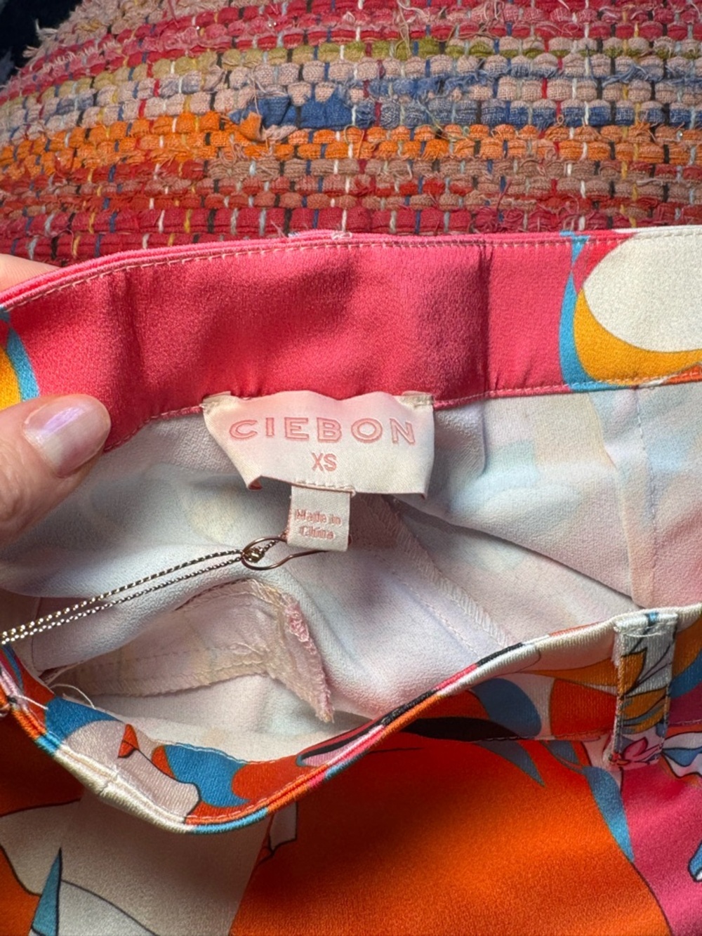 CIRSON Floral Print Wide-Leg Capris in Orange & Pink Culotte Flowy Gaucho - Picture 6 of 8